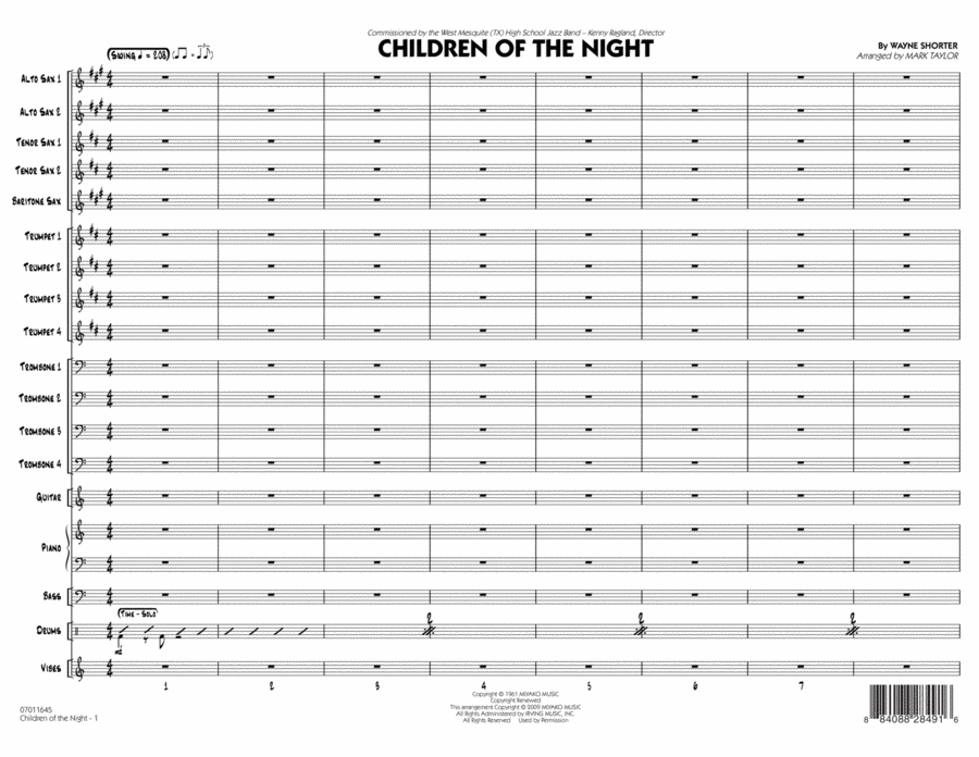Children of the Night - Conductor Score (Full Score) Conductor Score scores gallery preview page 1
