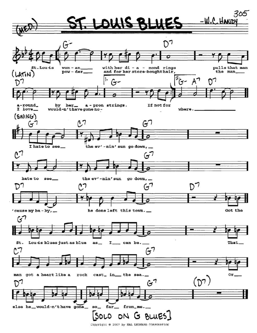 St. Louis Blues Voice scores gallery preview page 1