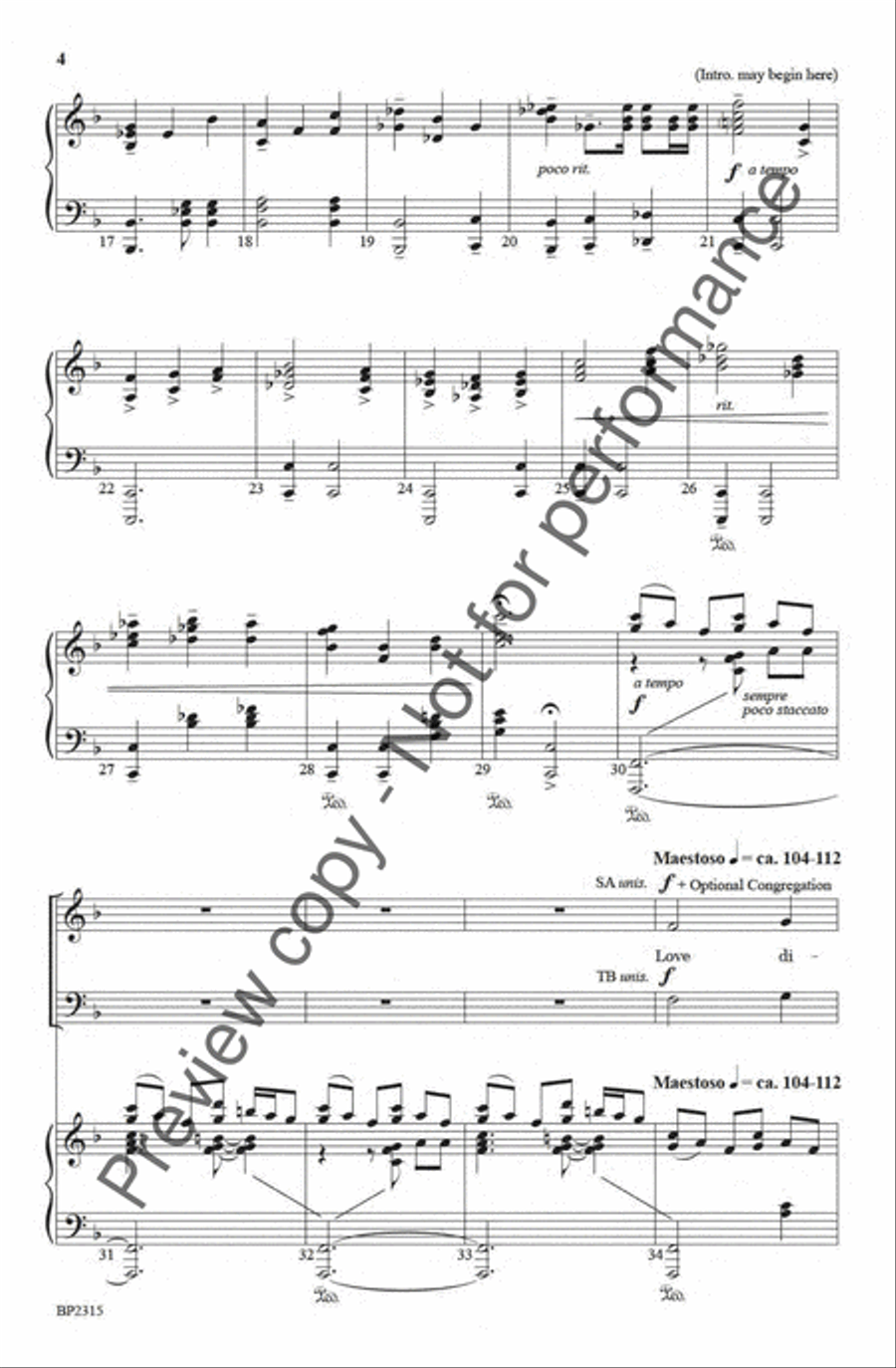Love Divine, All Loves Excelling - Forrest 4-Part scores gallery preview page 3
