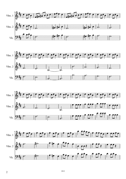 Carol of The Bells for Strings (score) image number null