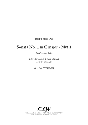 Book cover for Sonata No. 1 in C Major - Mvt 1