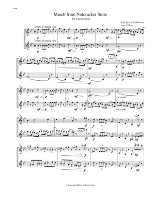 3 Pieces from The Nutcracker for Clarinet Duet