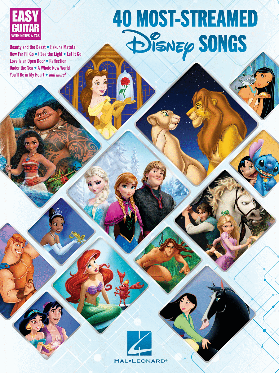 40 Most-Streamed Disney Songs Guitar Tablature scores gallery preview page 1