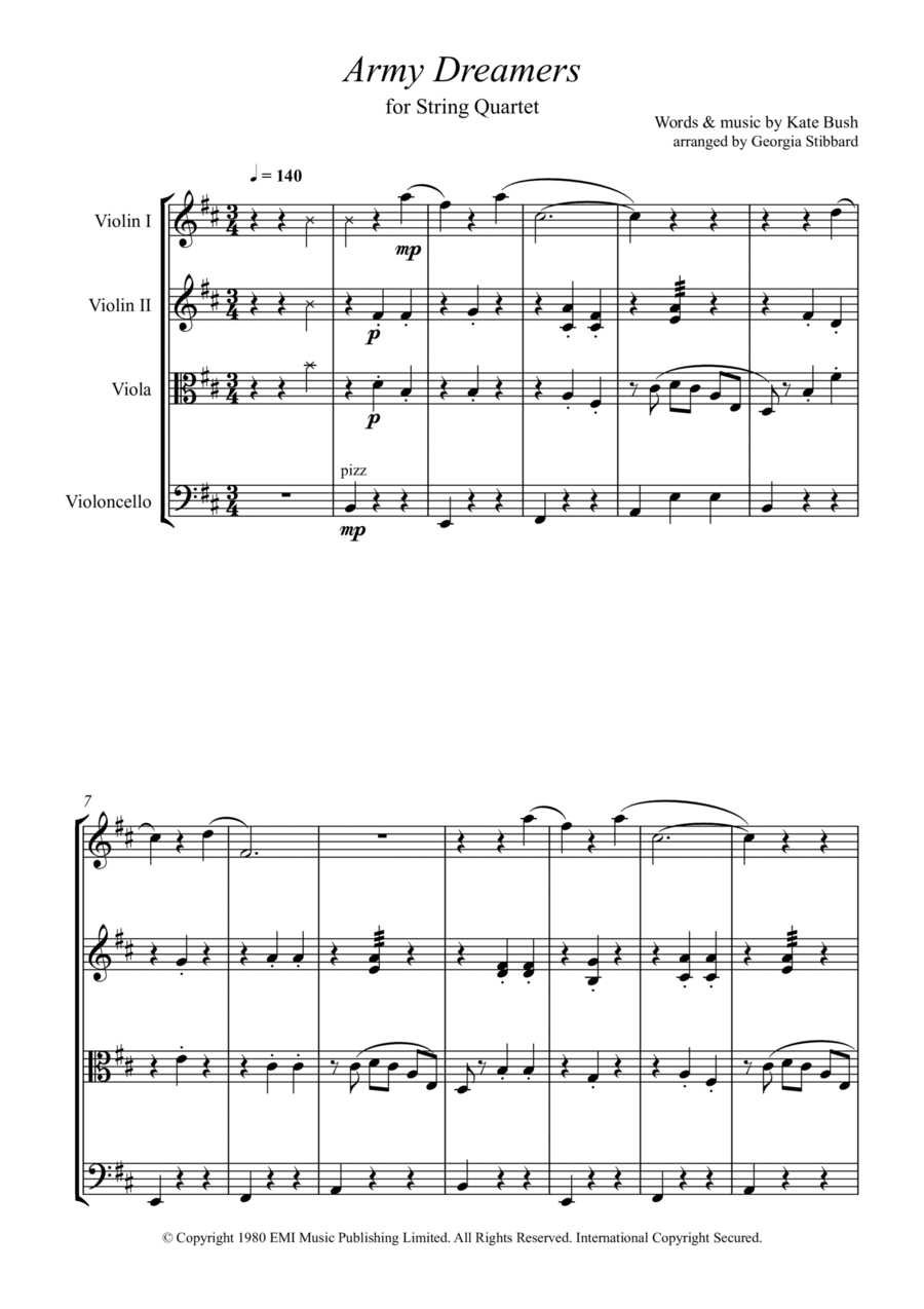 Army Dreamers String Quartet scores gallery preview page 1