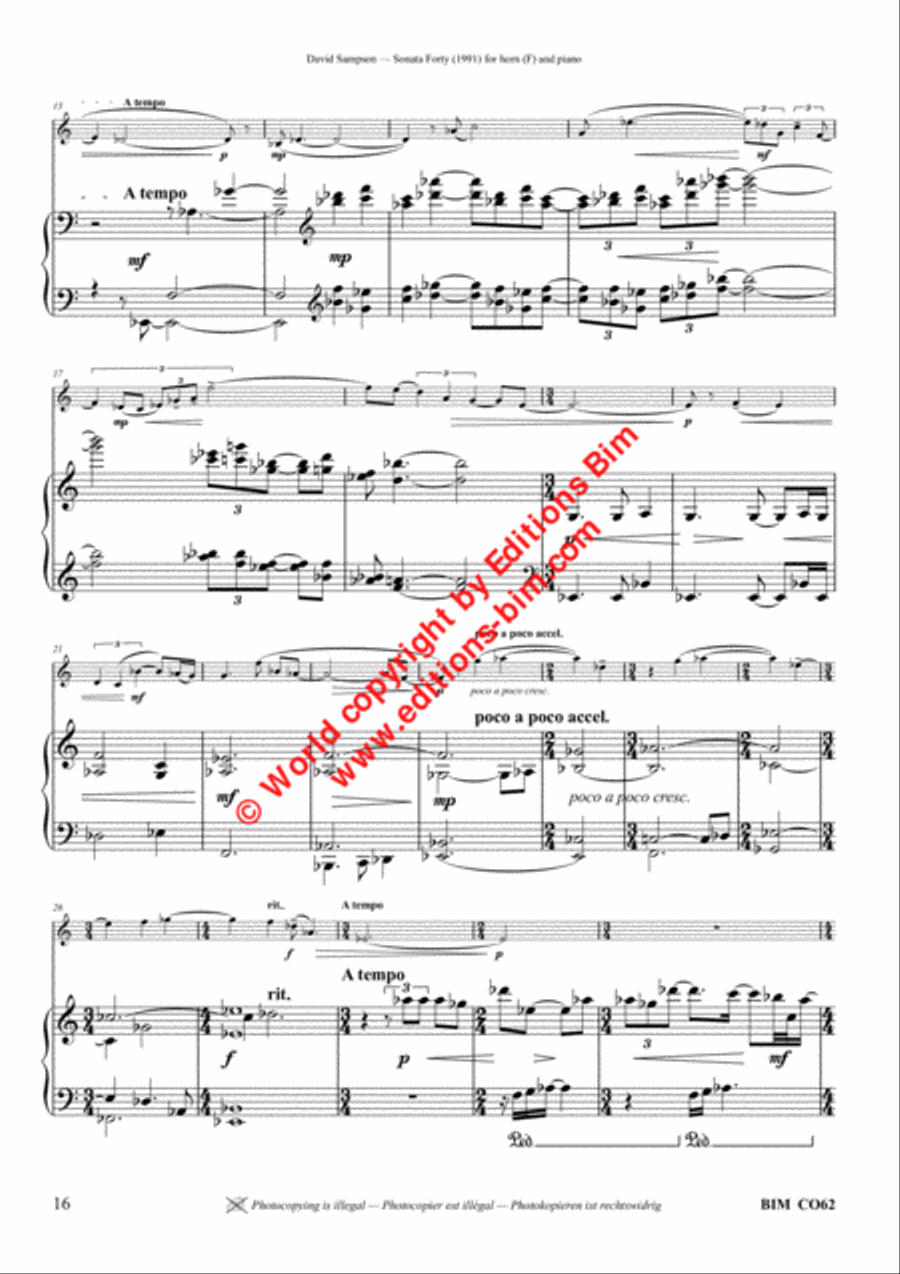 Sonata Forty Horn scores gallery preview page 9