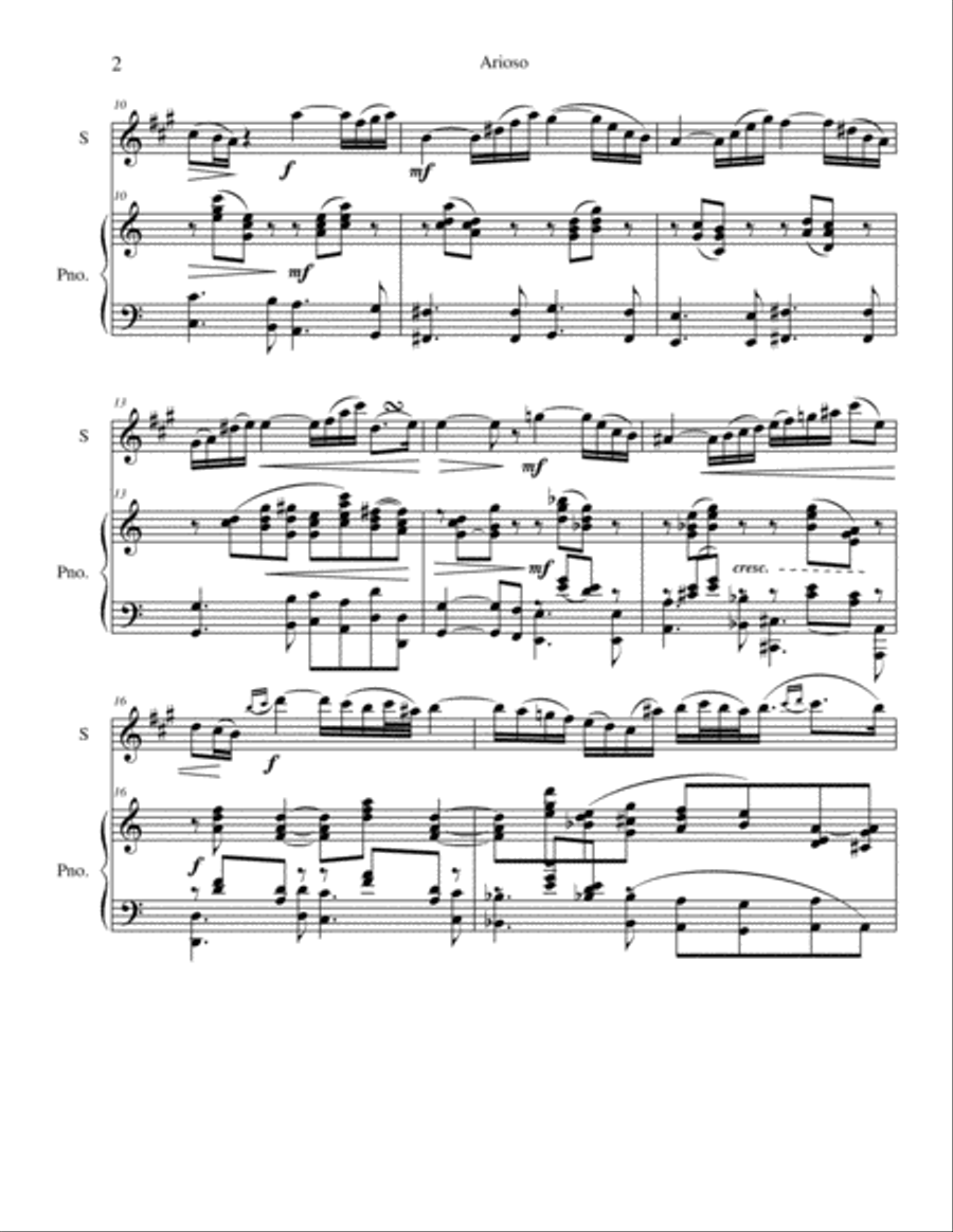 Arioso Alto Saxophone scores gallery preview page 2