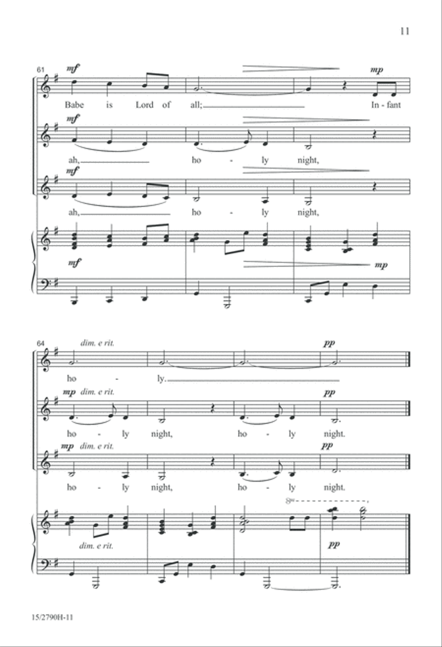 Infant Holy Infant Holy SSA scores gallery preview page 12