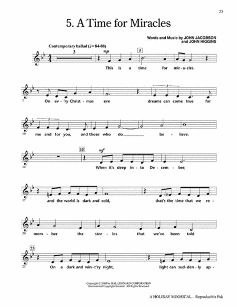 Holiday Moosical, A Holiday Moosical, A Choir scores gallery preview page 6