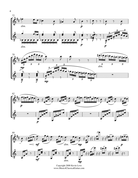 Fur Elise (Clarinet and Guitar) - Score and Parts image number null