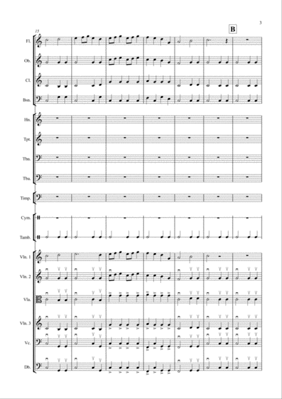 Rigaudon by Purcell for School Orchestra Rigaudon by Purcell for School Orchestra Full Orchestra scores gallery preview page 3