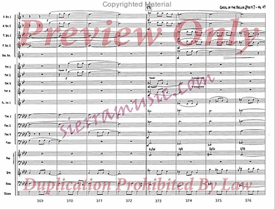 Carol of the Bells (pro) Jazz Ensemble scores gallery preview page 48