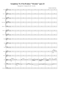 Book cover for Symphony No 15 in D minor "Ukraine" Opus 22 - 5th Movement (5 of 5) - Score Only