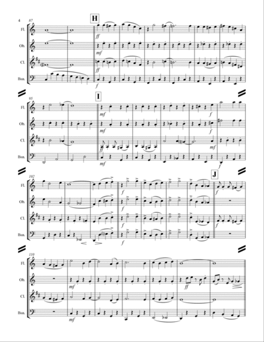 Mele Kalikimaka Woodwind Quartet scores gallery preview page 5