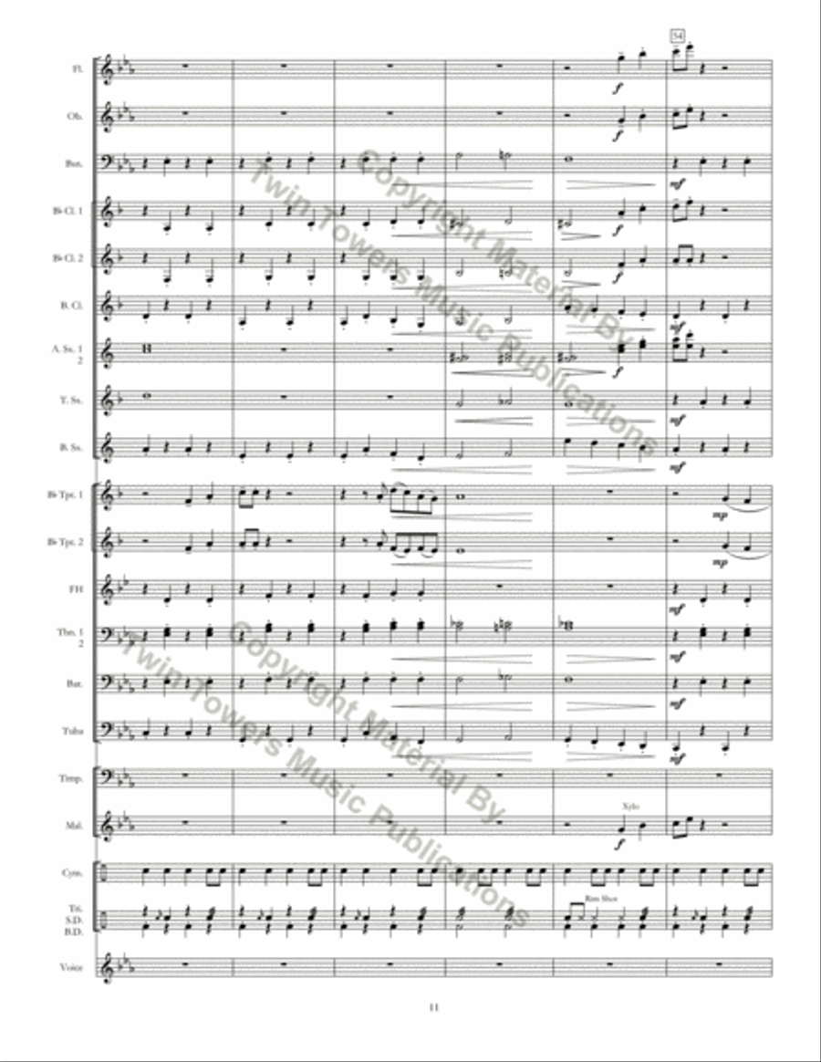Chorale Prelude: I Want Jesus To Walk With Me Concert Band scores gallery preview page 12