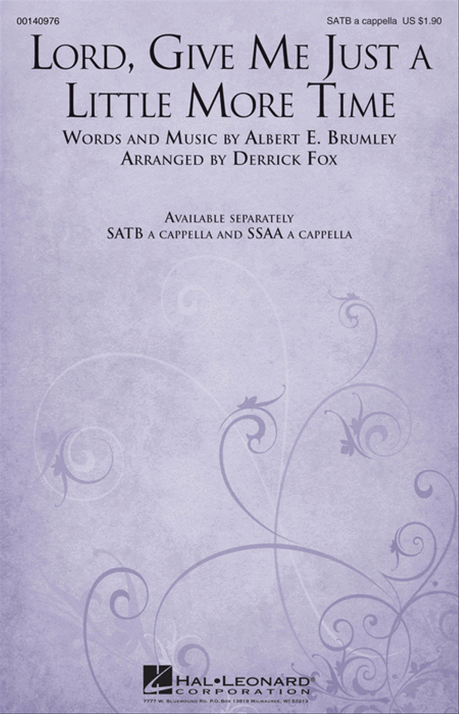 Lord, Give Me Just a Little More Time 4-Part scores gallery preview page 1