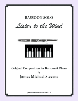 Book cover for Listen to the Wind - Bassoon Solo & Piano