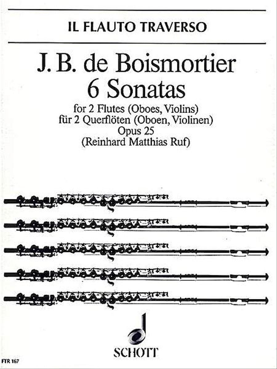 6 Sonatas, Op. 25 6 Sonatas, Op. 25 Flute Solo scores gallery preview page 1
