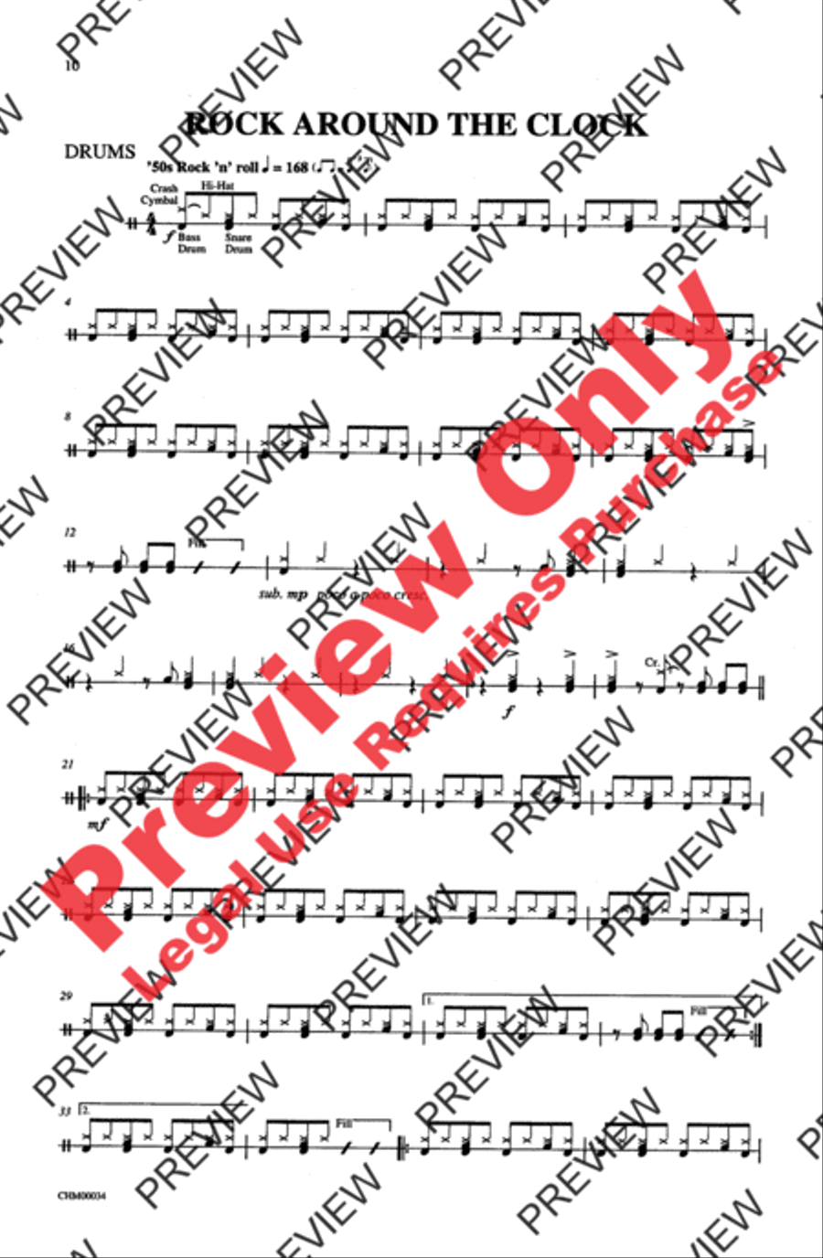 Rock Around the Clock Men's Choir scores gallery preview page 10