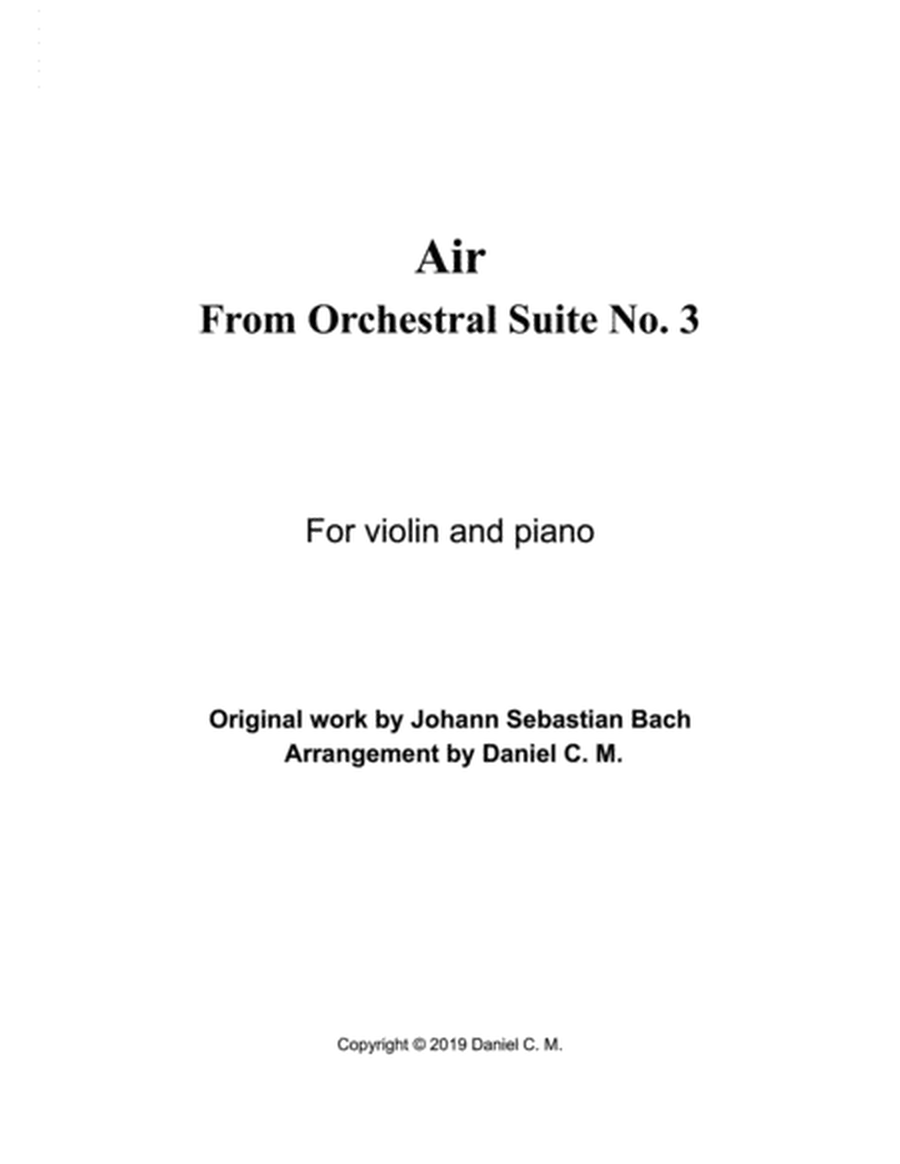 Air for violin (easy piano accompaniment) image number null