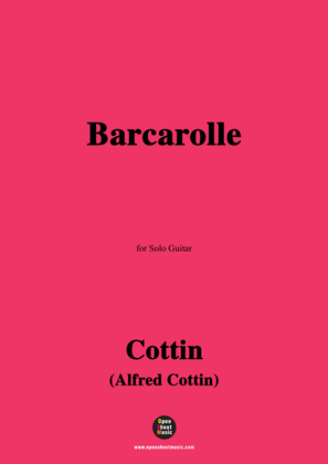Book cover for Cottin-Barcarolle,for Guitar