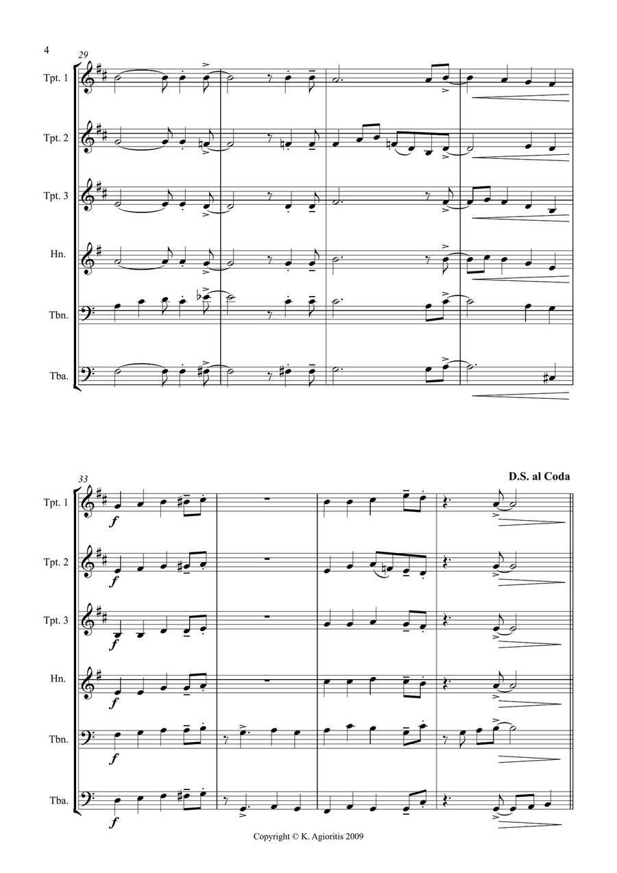 Cool, Calm and Collected - For Brass Quintet Brass Quintet scores gallery preview page 6
