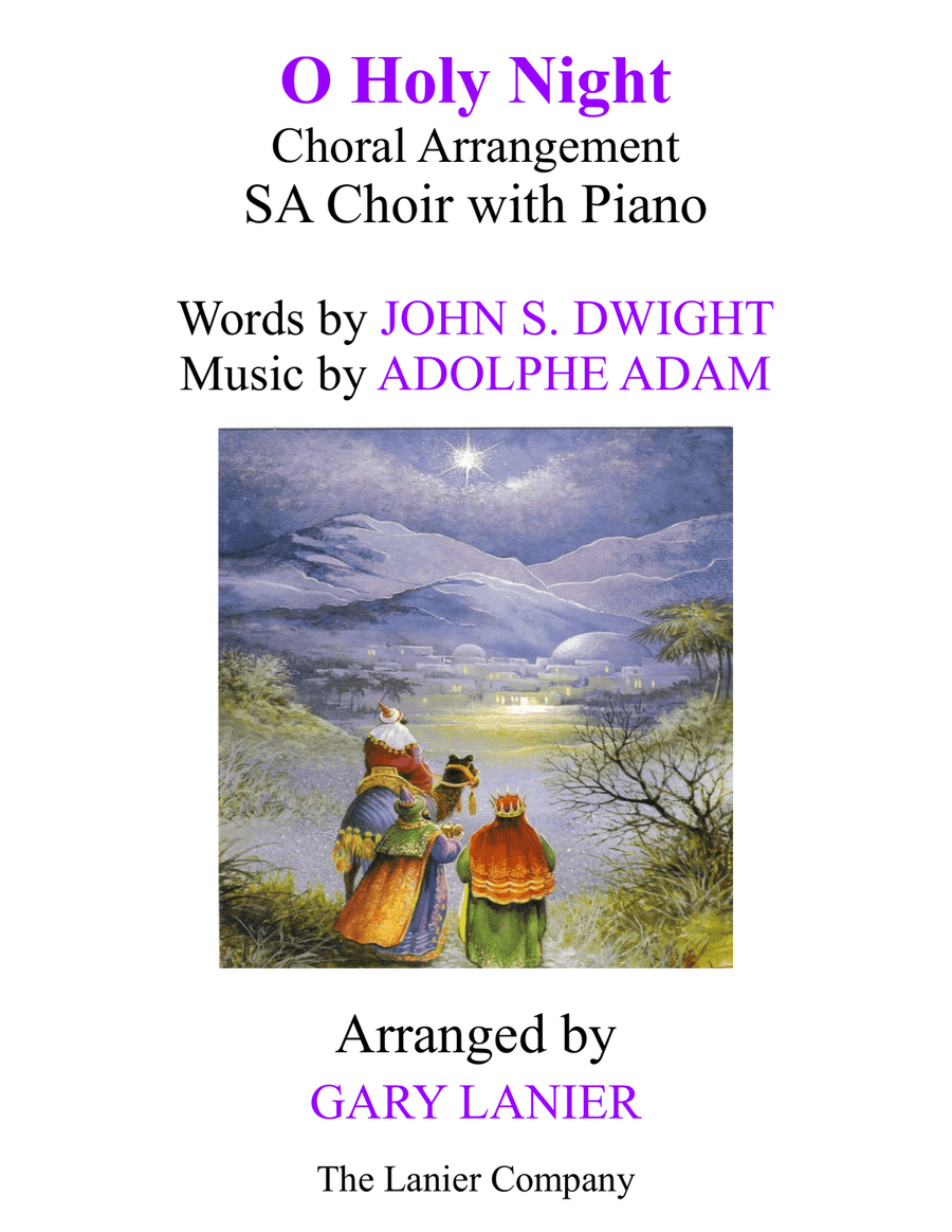 O HOLY NIGHT (SA Choir with Piano - Score & SA Choir Part included) SA scores gallery preview page 1