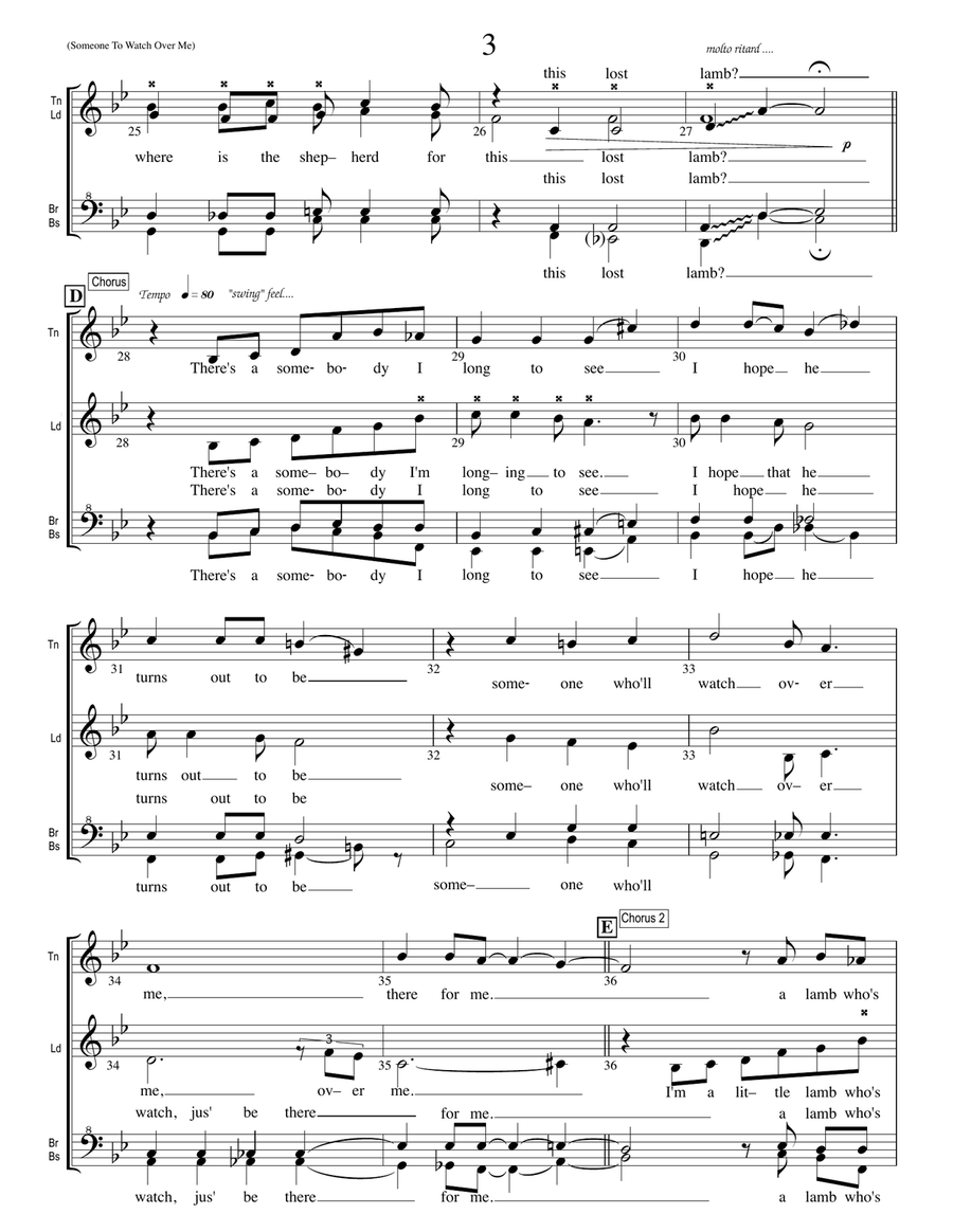 Someone To Watch Over Me Someone To Watch Over Me SSAA scores gallery preview page 3