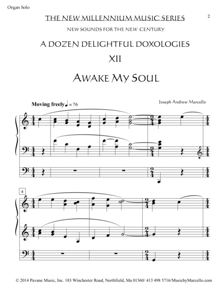 Delightful Doxology XII - Awake, My Soul - Organ (C) image number null