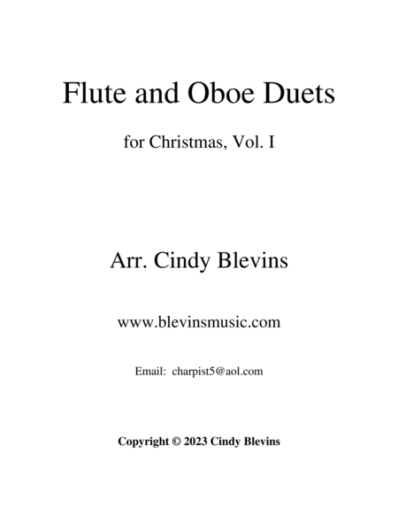 Flute and Oboe for Christmas, Vol. I image number null
