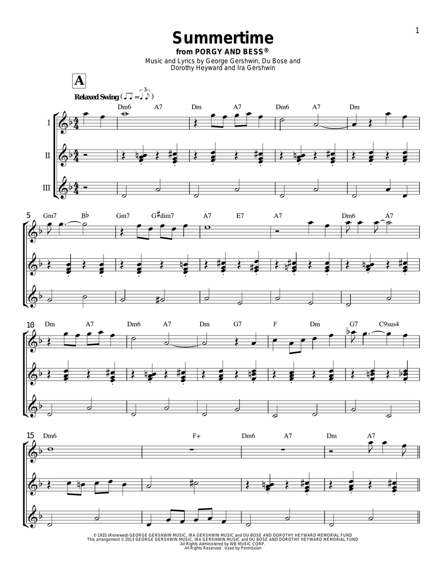 Summertime Summertime Ukulele scores gallery preview page 1