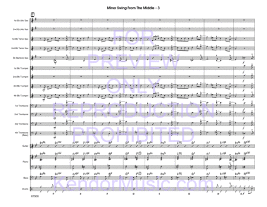 Minor Swing From The Middle (Full Score) Jazz Ensemble scores gallery preview page 4