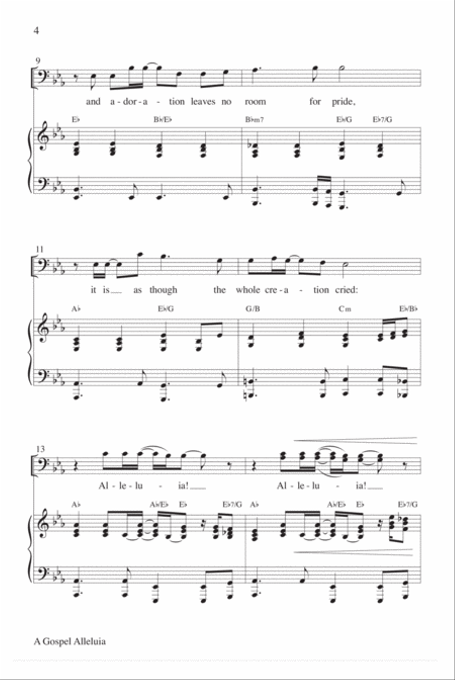 A Gospel Alleluia 4-Part scores gallery preview page 3