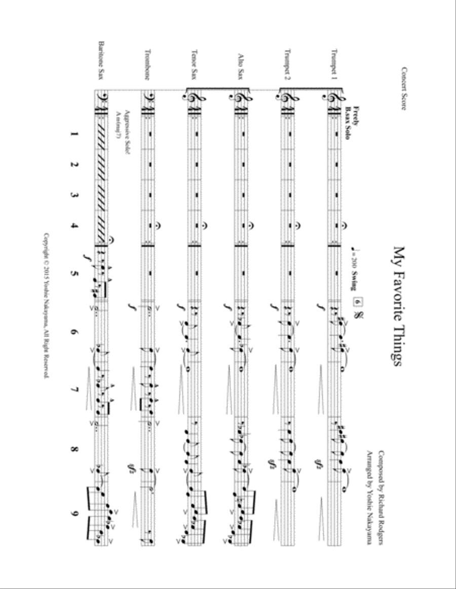 My Favorite Things Tenor Saxophone scores gallery preview page 1