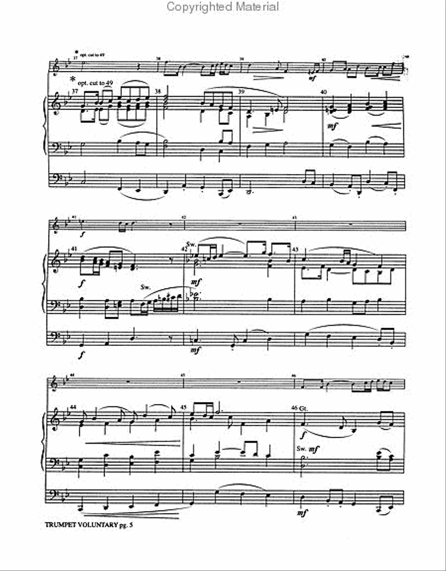 Trumpet Voluntary Small Ensemble scores gallery preview page 3