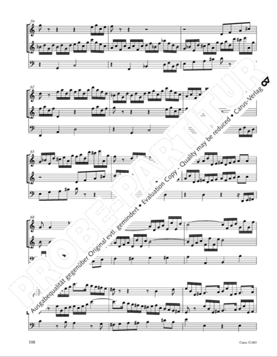 Gesamtausgabe Band 3 (Kammermusik: Duette, Solo- und Triosonaten) Score scores gallery preview page 129