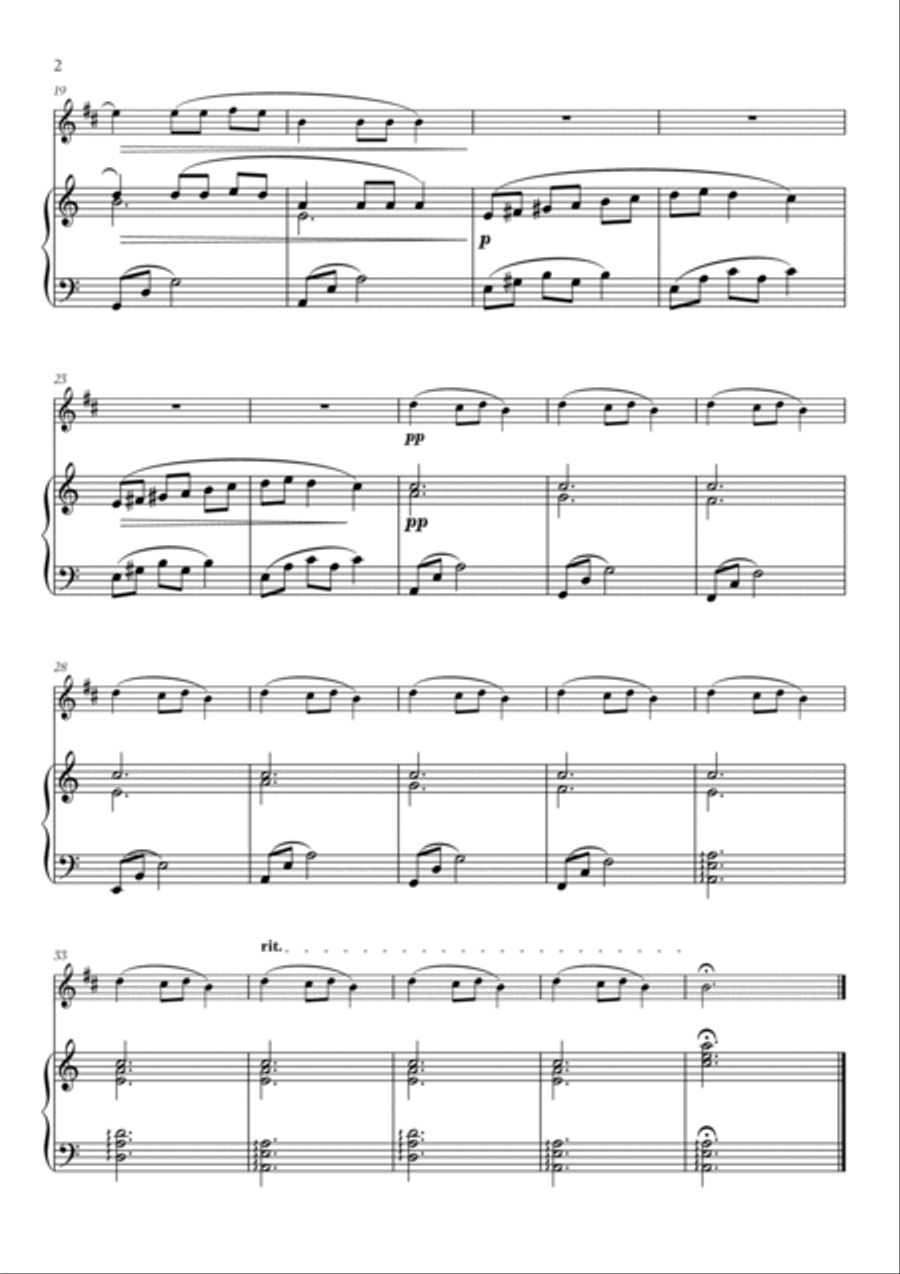 Carol of the Bells (Very Easy/Beginner) - A minor (for Trumpet and Piano) Carol of the Bells (Very Easy/Beginner) - A minor (for Trumpet and Piano) Trumpet Solo scores gallery preview page 2