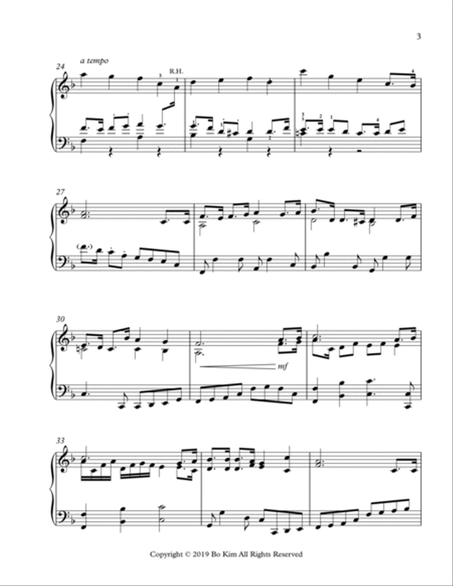 He Abides (I'm Rejoicing Everyday) Solo Piano Arrangement Piano Solo scores gallery preview page 3
