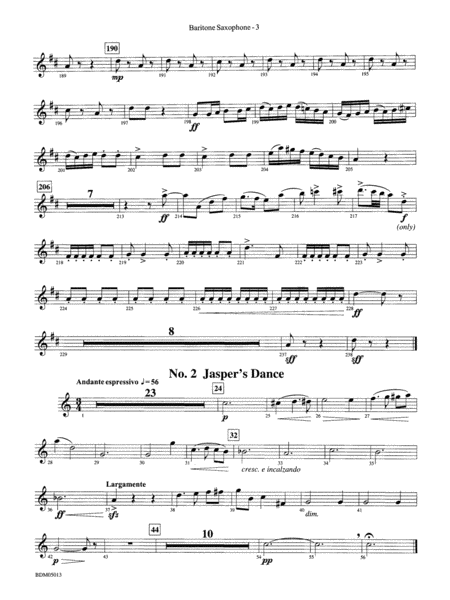 Pineapple Poll (Suite from the Ballet): E-flat Baritone Saxophone