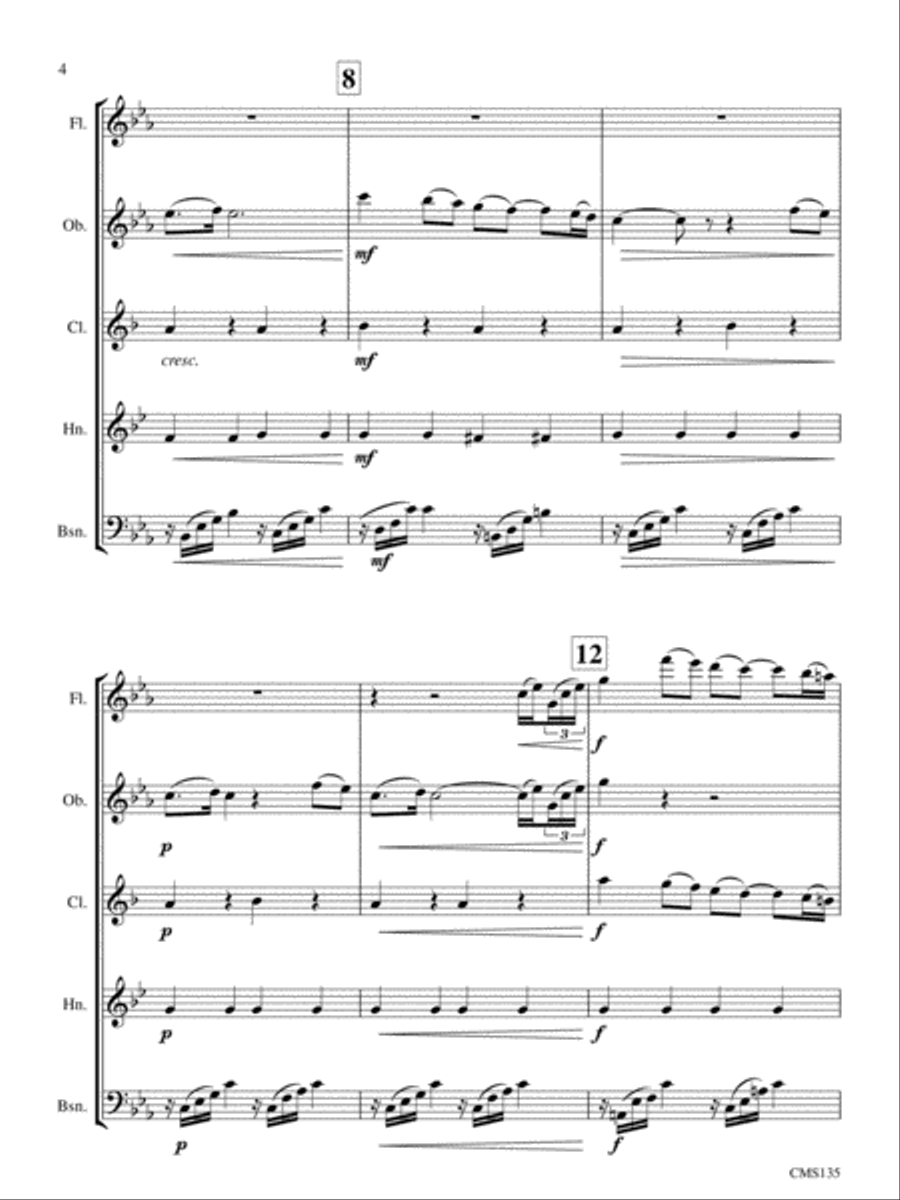 Pas de Deux Woodwind Quintet scores gallery preview page 4