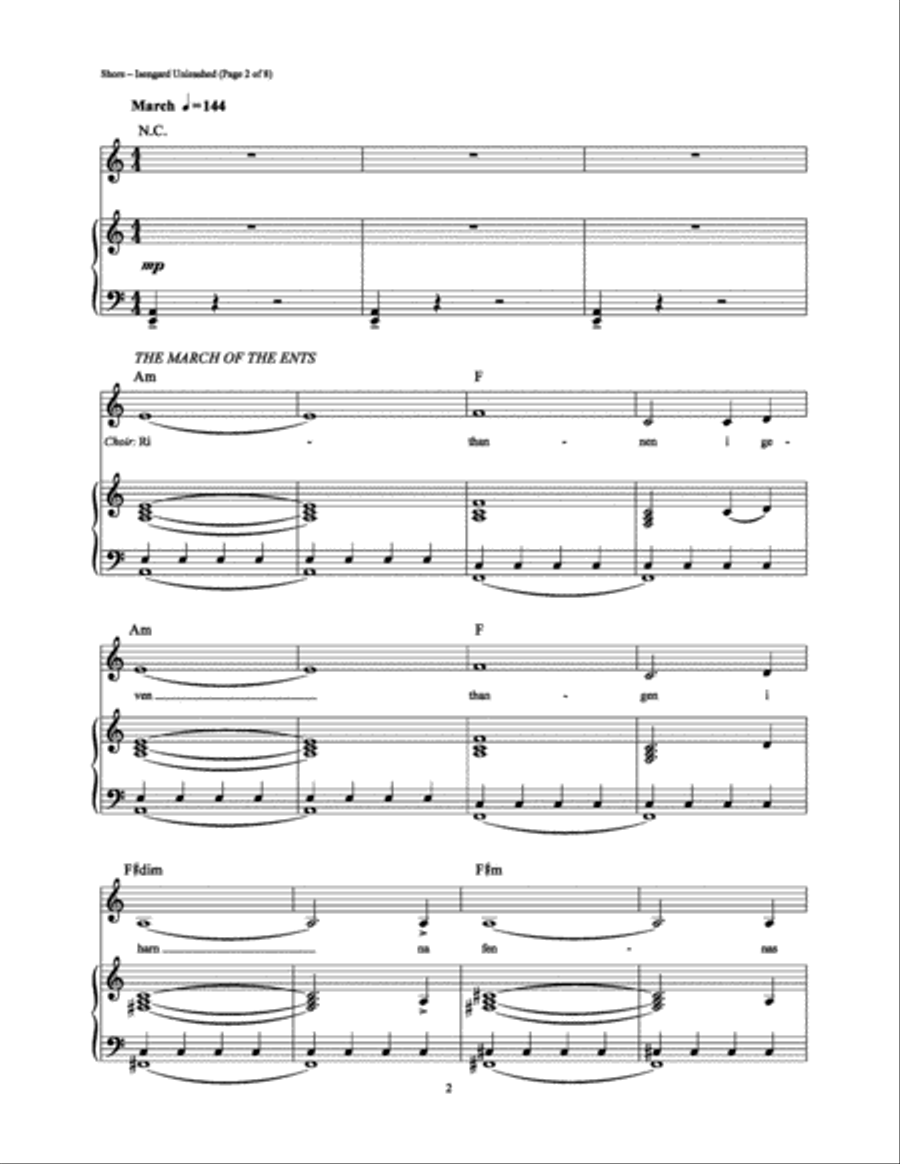 Isengard Unleashed Piano, Vocal, Guitar scores gallery preview page 2