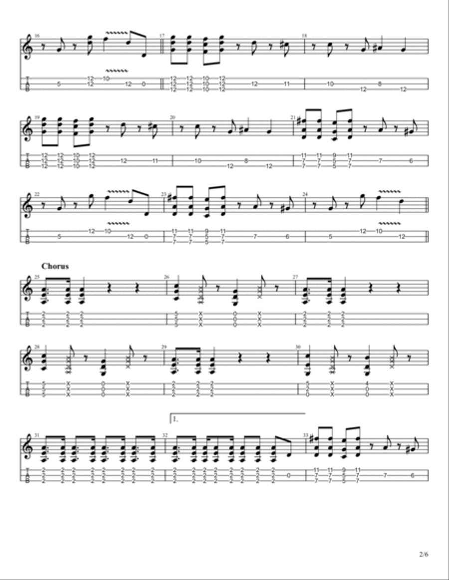 Sunshine Of Your Love Sunshine Of Your Love Guitar Tablature scores gallery preview page 2