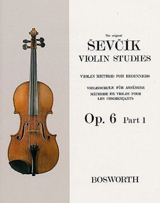Book cover for Violin Studies - Violin Method For Beginners, Op. 6, Part 1