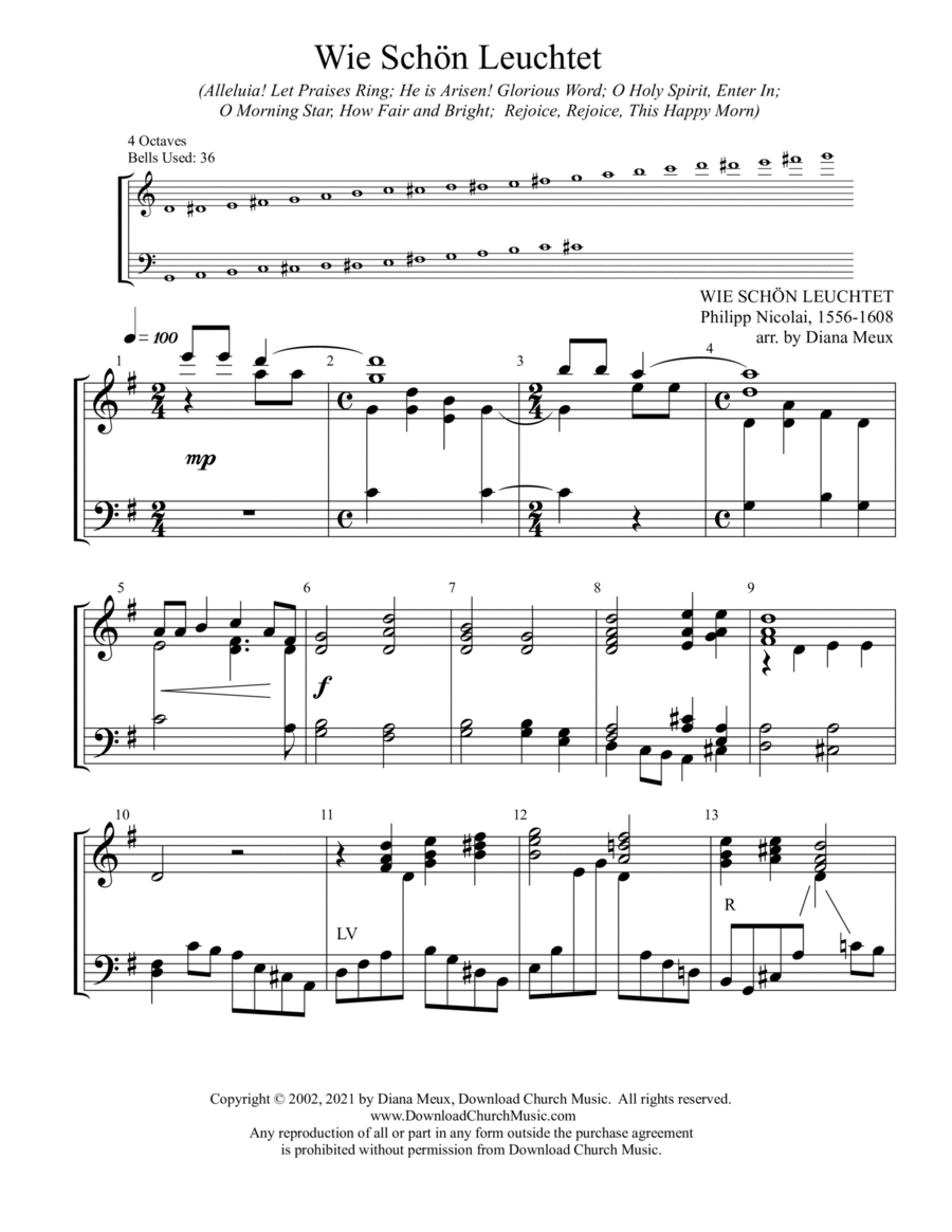 Wie Schon Leuchtet (Handbells, 4 octaves)