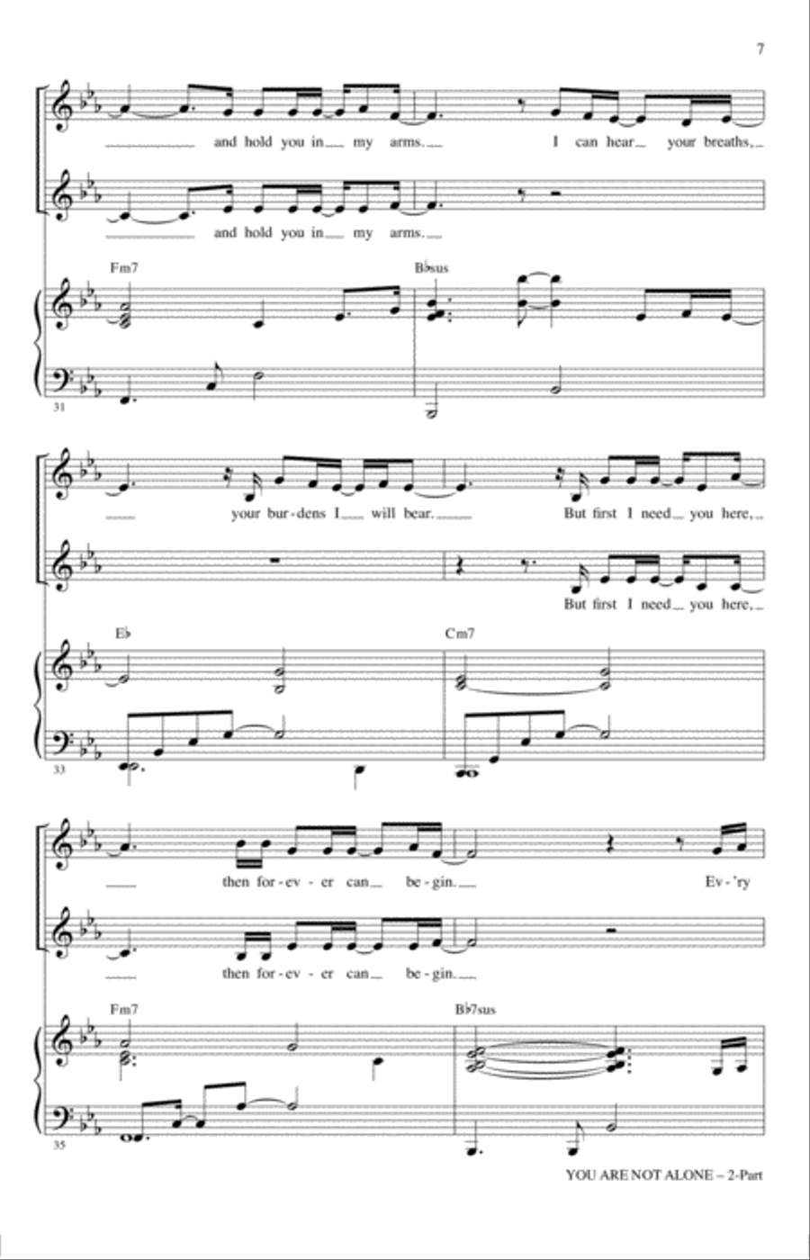 You Are Not Alone 2-Part scores gallery preview page 6