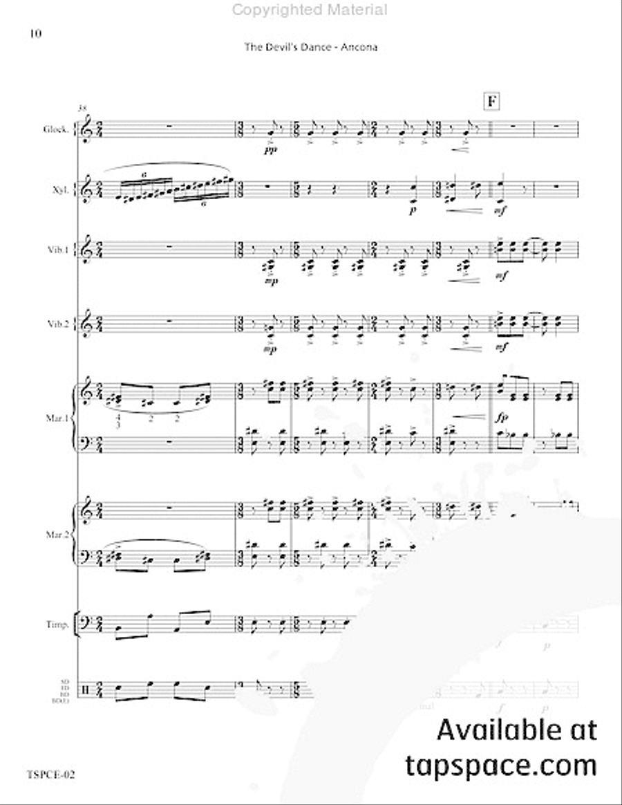 Devil's Dance, The Percussion Ensemble scores gallery preview page 11