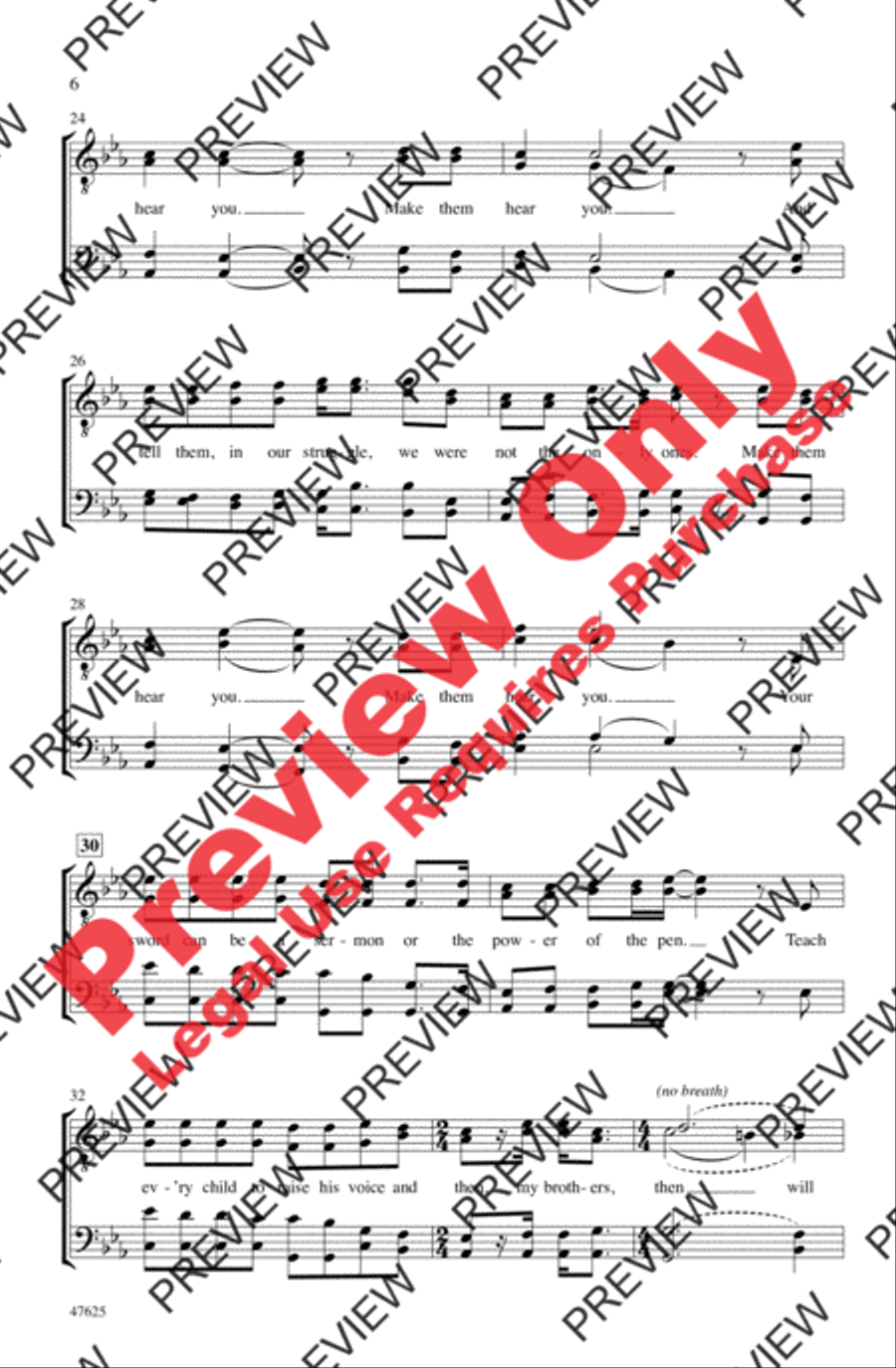Make Them Hear You Men's Choir scores gallery preview page 5
