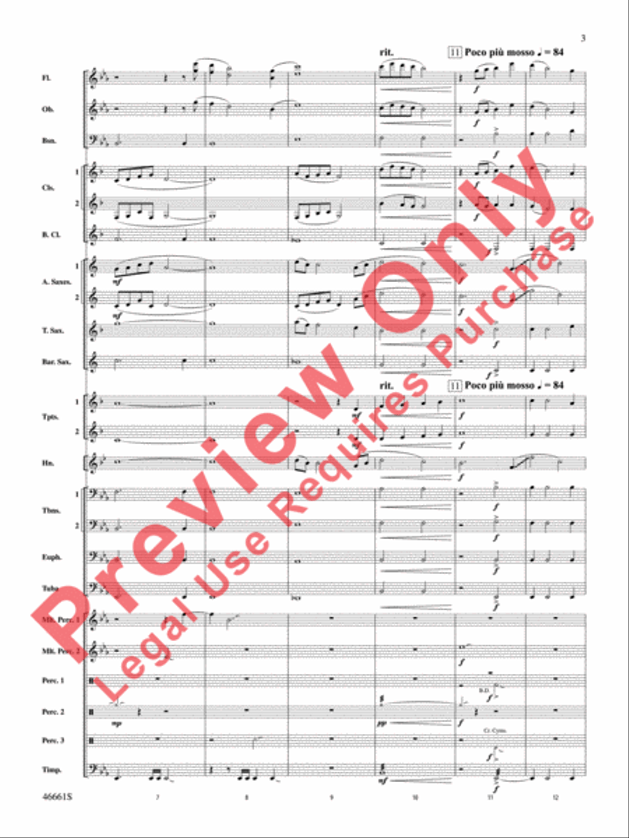 Nine Mile Saga Nine Mile Saga Concert Band scores gallery preview page 4