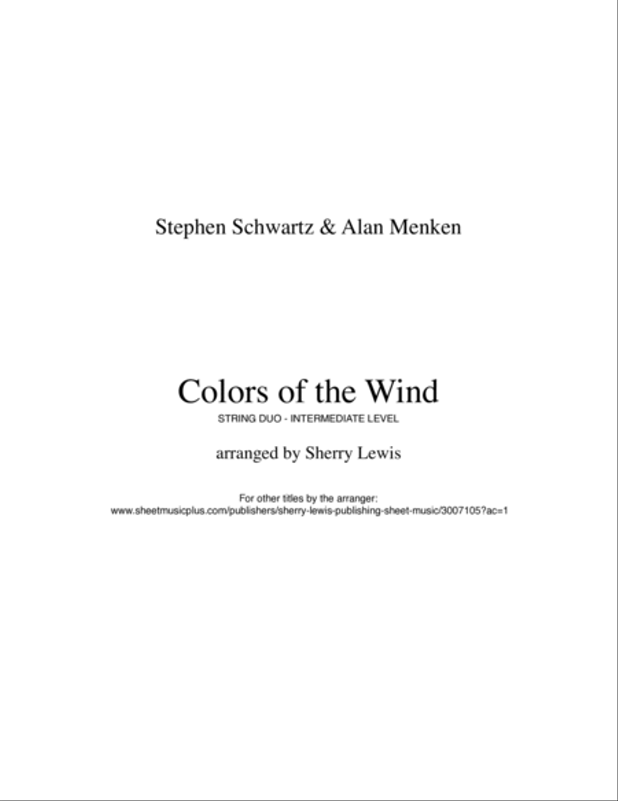 Colors Of The Wind String Duet scores gallery preview page 2