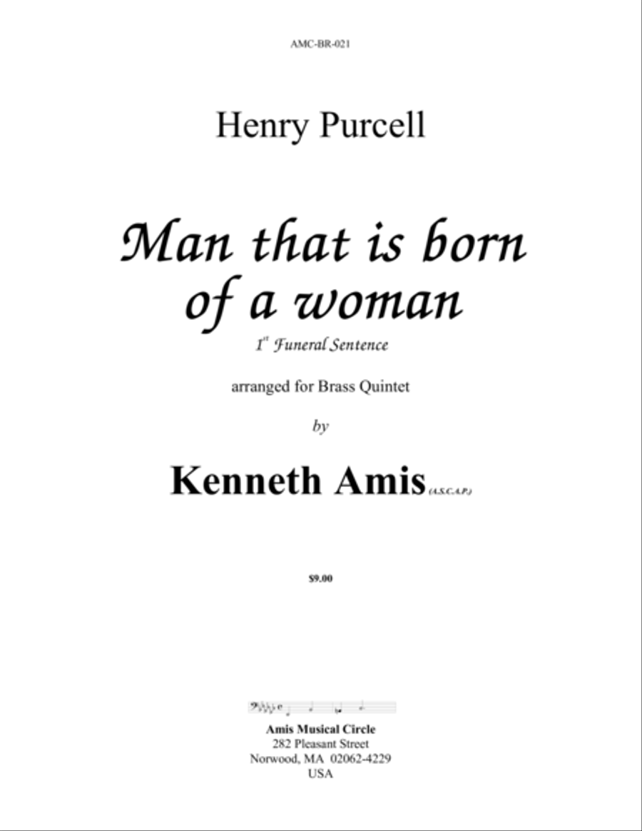 Man that is born of a woman Brass Quintet scores gallery preview page 1