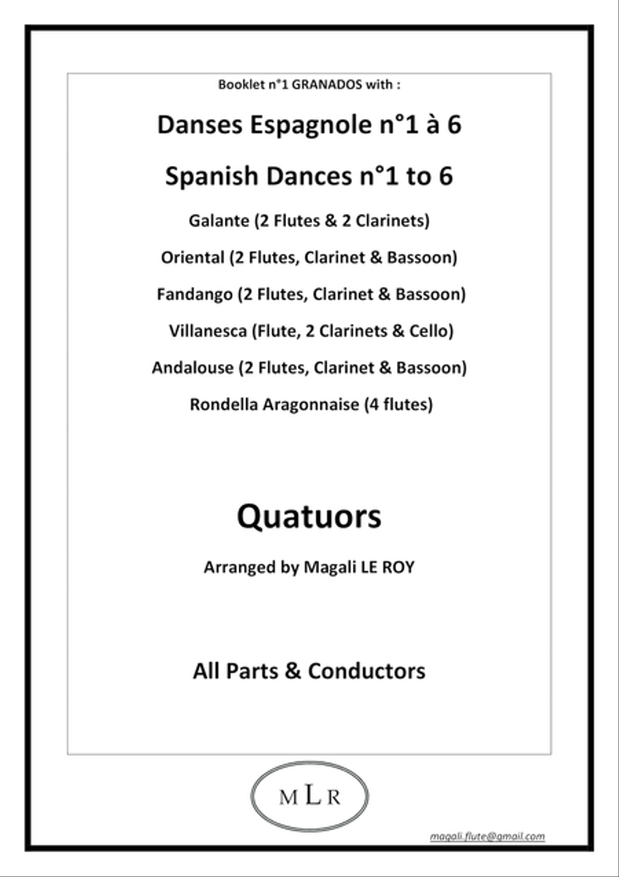 Booklet n°1 Spanish Dances GRANADOS Small Ensemble scores gallery preview page 1